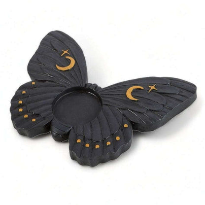 Black Moth Tealight Candle Holder for Enchanting Decor Tea Light Holder Spirit of equinox Quirky Turkey Gifts
