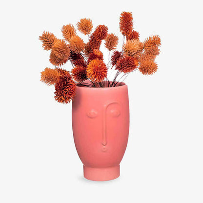 Blush Pink Matt Face Flower Vase Home Decor VASES Sass and Belle Quirky Turkey Gifts