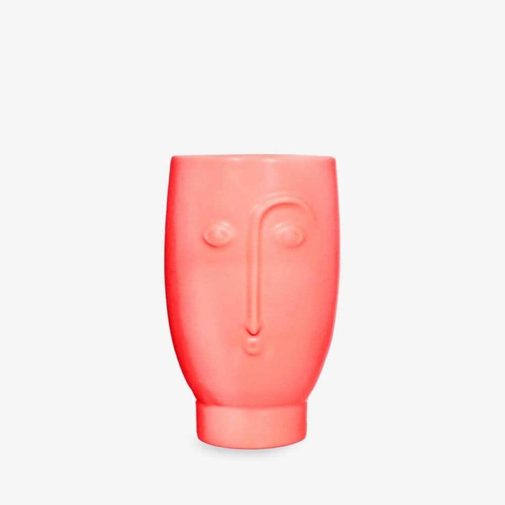 Blush Pink Matt Face Flower Vase Home Decor VASES Sass and Belle Quirky Turkey Gifts