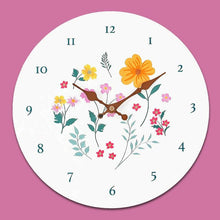 Botanical Floral Wall Clock - Mothers Day Gift 28cm Round Clock Wall Clocks Jones Home & Gifts Quirky Turkey Gifts