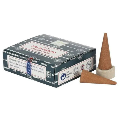 Box 12 Dhoop Incense Cones by Satya with Cone Holder Home Fragrance Satya Quirky Turkey Gifts