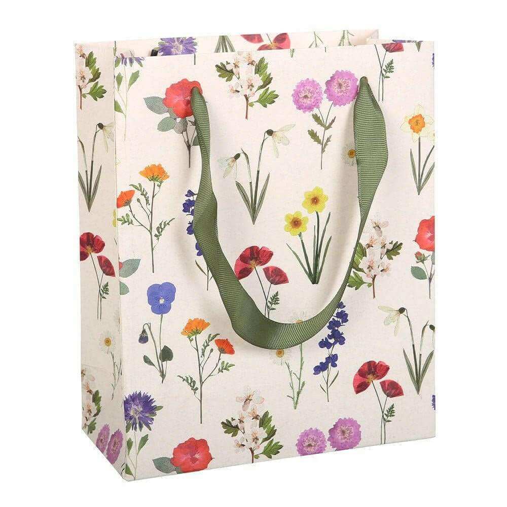 British Wildflower Gift Bag 23cm Medium Size Gift Bag Sil Quirky Turkey Gifts