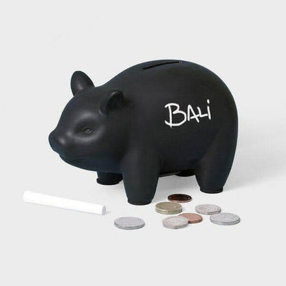 Capitalist Pig Piggy Bank with Chalkboard Surface and Gift Box Money Box Luckies Quirky Turkey Gifts