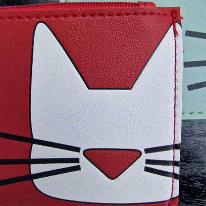 Cat Face Zipped Faux Leather Purses with Keyring Purses and Wallets The Fashion Gift Shop Quirky Turkey Gifts
