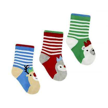 Christmas Baby Socks 3 Pack Festive Gift Novelty Socks Fashion Accessories Quirky Turkey Gifts