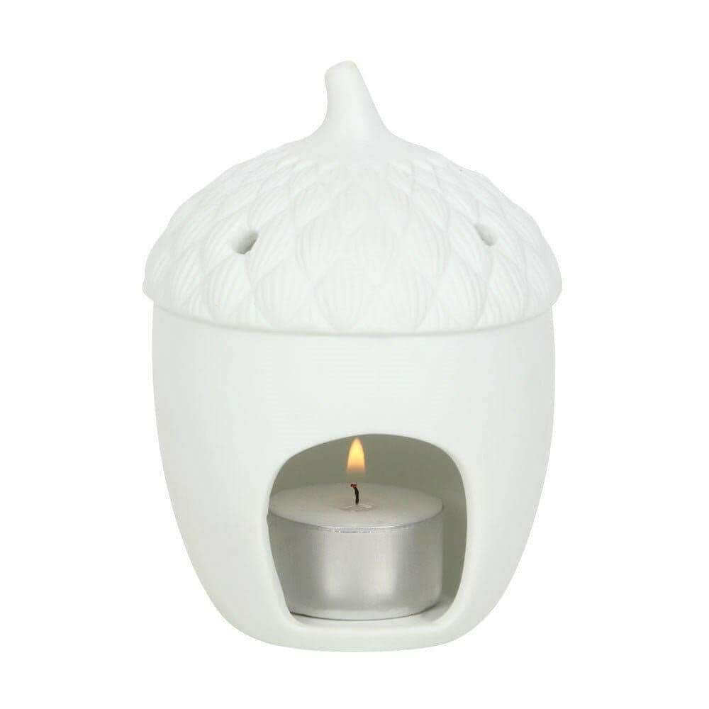 Cosy White Acorn Tealight Holder Tea Light Holder Jones Home & Gifts Quirky Turkey Gifts