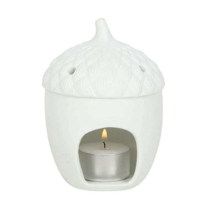 Cosy White Acorn Tealight Holder Tea Light Holder Jones Home & Gifts Quirky Turkey Gifts