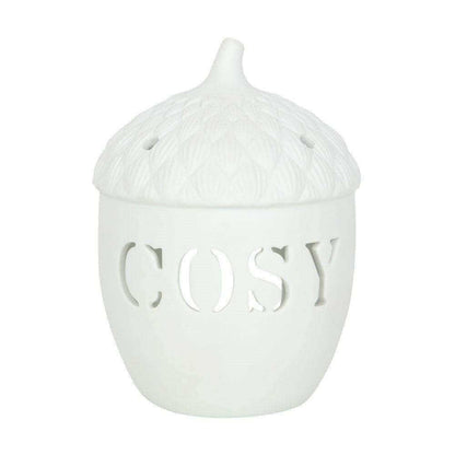 Cosy White Acorn Tealight Holder Tea Light Holder Jones Home & Gifts Quirky Turkey Gifts