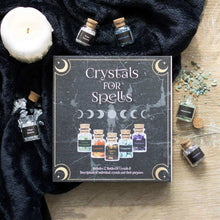 Crystals for Spells Crystal Chip Bottle Gift Set 12 Jars Tumble stones Spirit of equinox Quirky Turkey Gifts