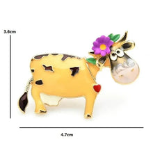 Cute Flower Cow Pin Brooches Brooches & Pin Badges Fashion Accessories Quirky Turkey Gifts