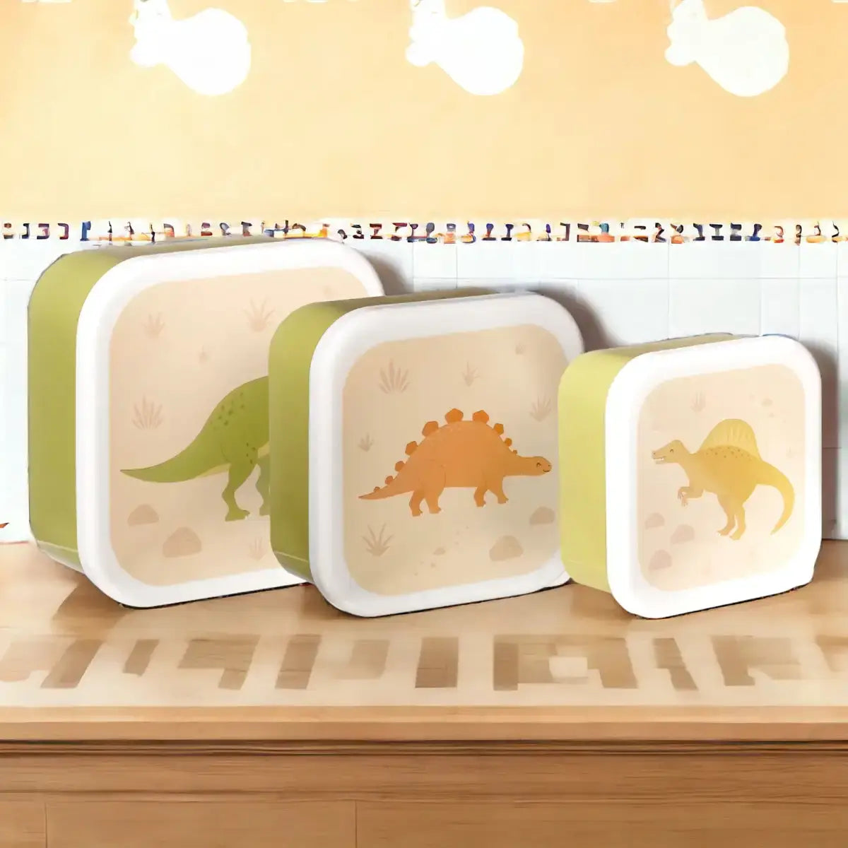 Desert Dino Lunch Boxes - Set of 3 Lunch Bags & Lunch Boxes Sass and Belle Quirky Turkey Gifts