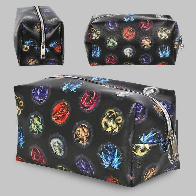 Dragons of the Sabbats Cosmetic Makeup Toiletry Bag by Anne Stokes Bags & Pouches Anne Stokes Quirky Turkey Gifts