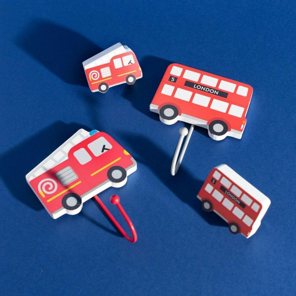 Fire Engine, Green Tractor & Digger, Kids Wall Hooks and Drawer Knobs Kids Wall Hook Sass and Belle Quirky Turkey Gifts