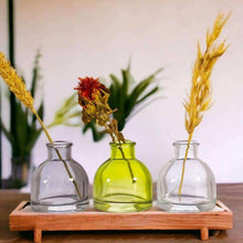Grey & Green Glass Mini Bud Vases - Set of 3 Vases & Flower Jugs Sass and Belle Quirky Turkey Gifts