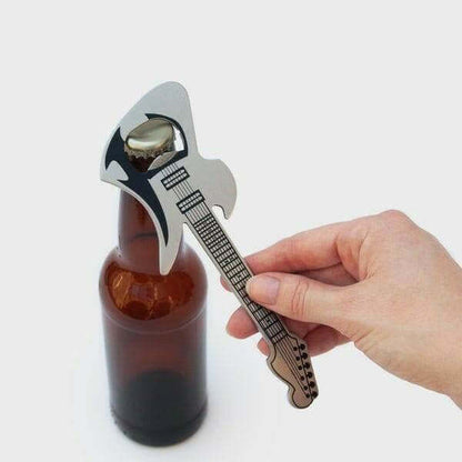 Luckies Rock Guitar Bottle Opener | Brushed Stainless Steel Pocket Opener Gadgets SuckUK Quirky Turkey Gifts