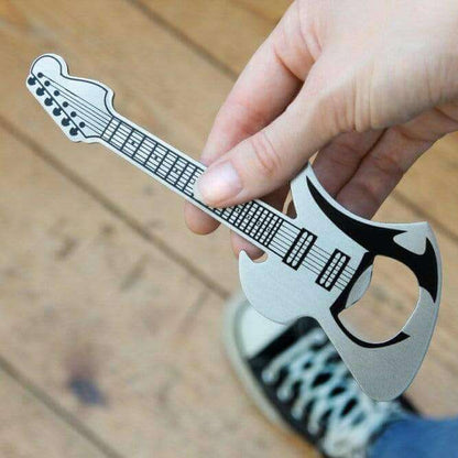 Luckies Rock Guitar Bottle Opener | Brushed Stainless Steel Pocket Opener Gadgets SuckUK Quirky Turkey Gifts