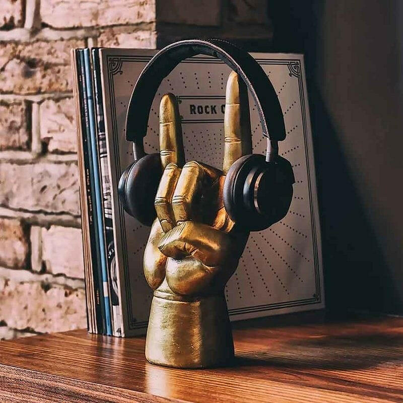 Rock On Headphone Stand with Gift Box for Music Lovers Headphone Holder Luckies Quirky Turkey Gifts