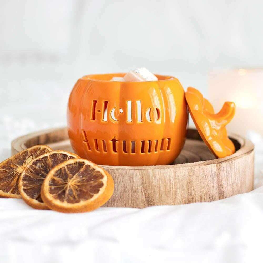 Hello Autumn Pumpkin Wax Melt and Oil Burner Home Fragrance Jones Home & Gifts Quirky Turkey Gifts