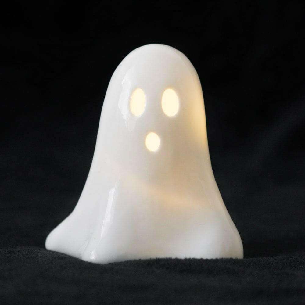 Hey Boo Ceramic Night Light LED Ghost Shaped Decor Night Lights & Ambient Lighting Spirit of equinox Quirky Turkey Gifts