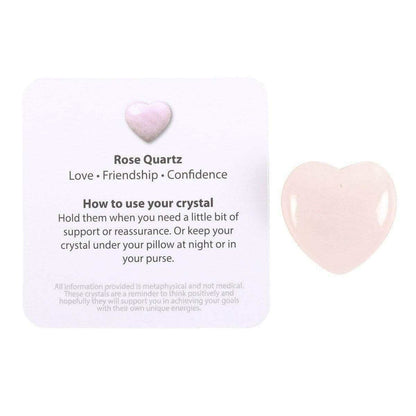 I Love You Rose Quartz Crystal Heart in a Bag Gift Lucky Crystals Spirit of equinox Quirky Turkey Gifts