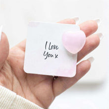I Love You Rose Quartz Crystal Heart in a Bag Gift Lucky Crystals Spirit of equinox Quirky Turkey Gifts