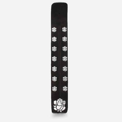 Black Wooden Gothic Incense Stick Holder with Ash Catcher Incense Holders Spirit of equinox Quirky Turkey Gifts