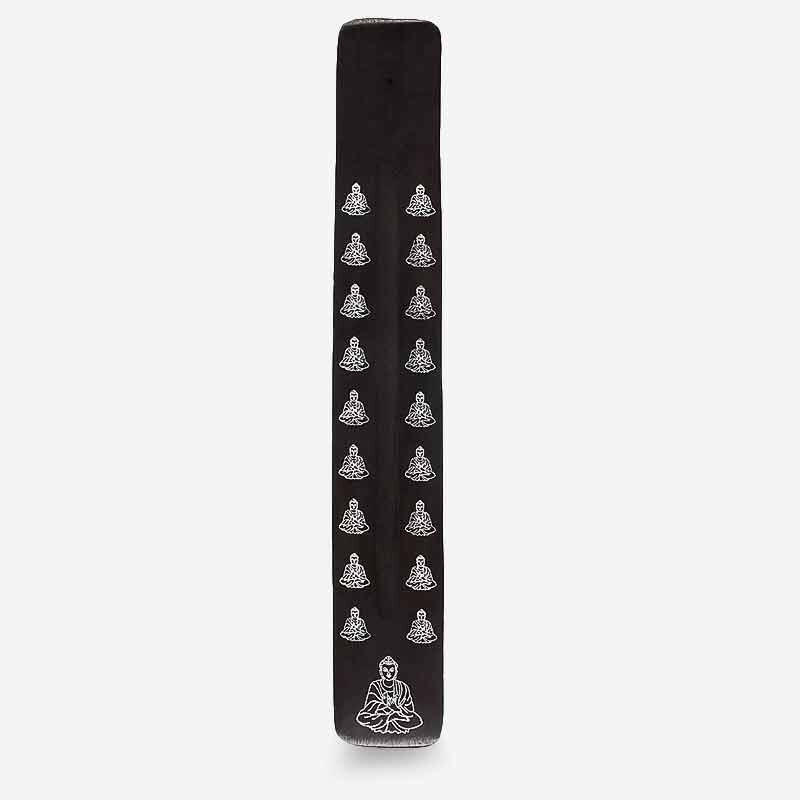 Black Wooden Gothic Incense Stick Holder with Ash Catcher Incense Holders Spirit of equinox Quirky Turkey Gifts