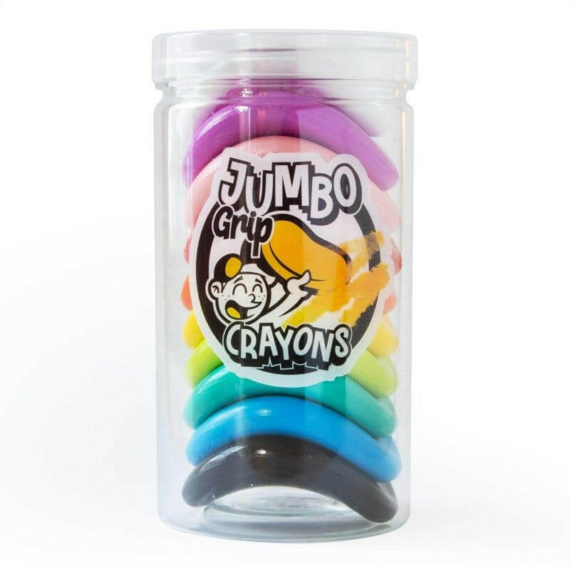 Jumbo Grip Crayons - Easy Grip Non-Toxic Colouring Crayons for Kids Art and Craft Luckies Quirky Turkey Gifts