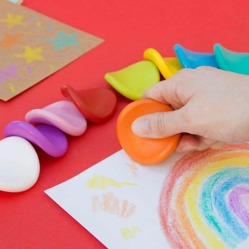 Jumbo Grip Crayons - Easy Grip Non-Toxic Colouring Crayons for Kids Art and Craft Luckies Quirky Turkey Gifts