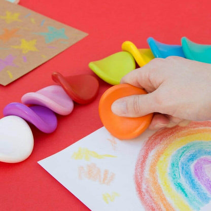 Jumbo Grip Crayons - Easy Grip Non-Toxic Colouring Crayons for Kids Art and Craft Luckies Quirky Turkey Gifts