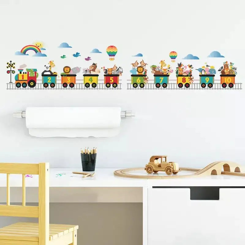 Kids Bedroom Nursery Animal Train Wall Stickers Decals Wall Art Posters, Prints, & Visual Artwork Kingsmile Quirky Turkey Gifts