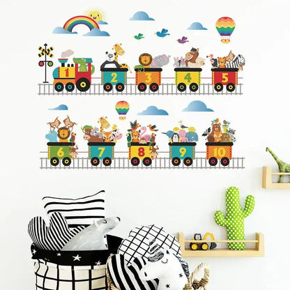 Kids Bedroom Nursery Animal Train Wall Stickers Decals Wall Art Posters, Prints, & Visual Artwork Kingsmile Quirky Turkey Gifts