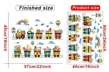 Kids Bedroom Nursery Animal Train Wall Stickers Decals Wall Art Posters, Prints, & Visual Artwork Kingsmile Quirky Turkey Gifts