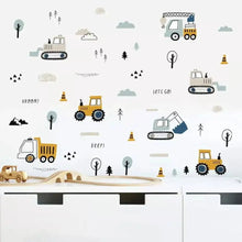 Kids Bedroom Nursery Digger, Tractor Construction Wall Stickers Decals Wall Art Posters, Prints, & Visual Artwork Kingsmile Quirky Turkey Gifts