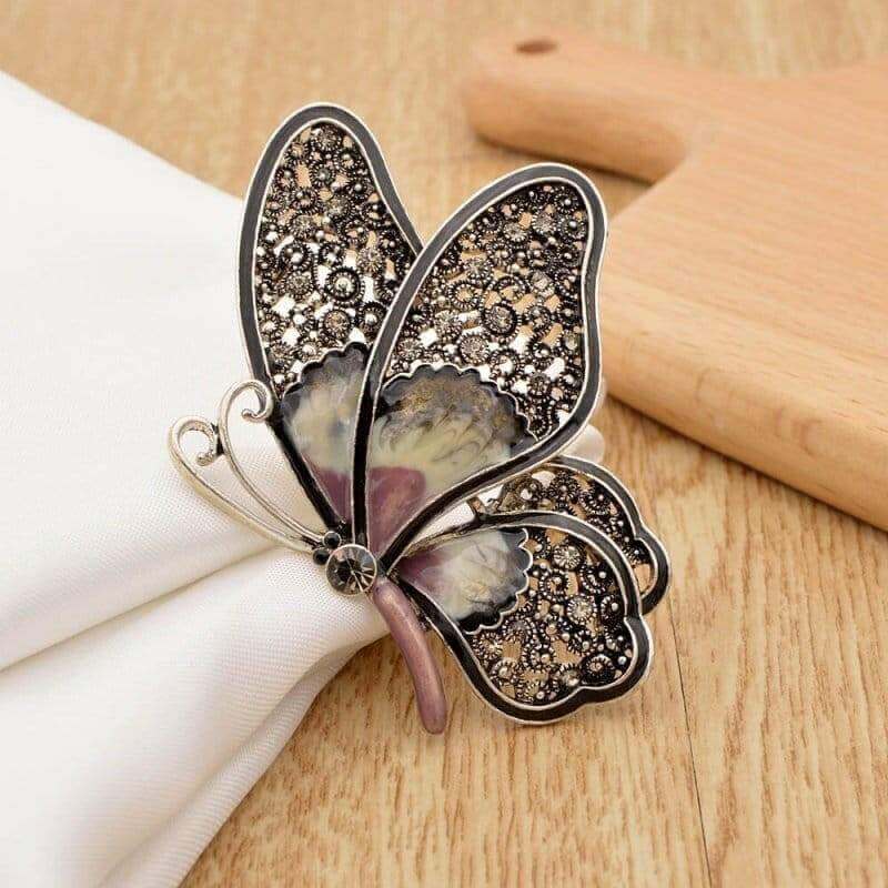 Large Butterfly Pin Brooches, 3 Colour, Rhinestone Detail Brooches & Pin Badges Fashion Accessories Quirky Turkey Gifts