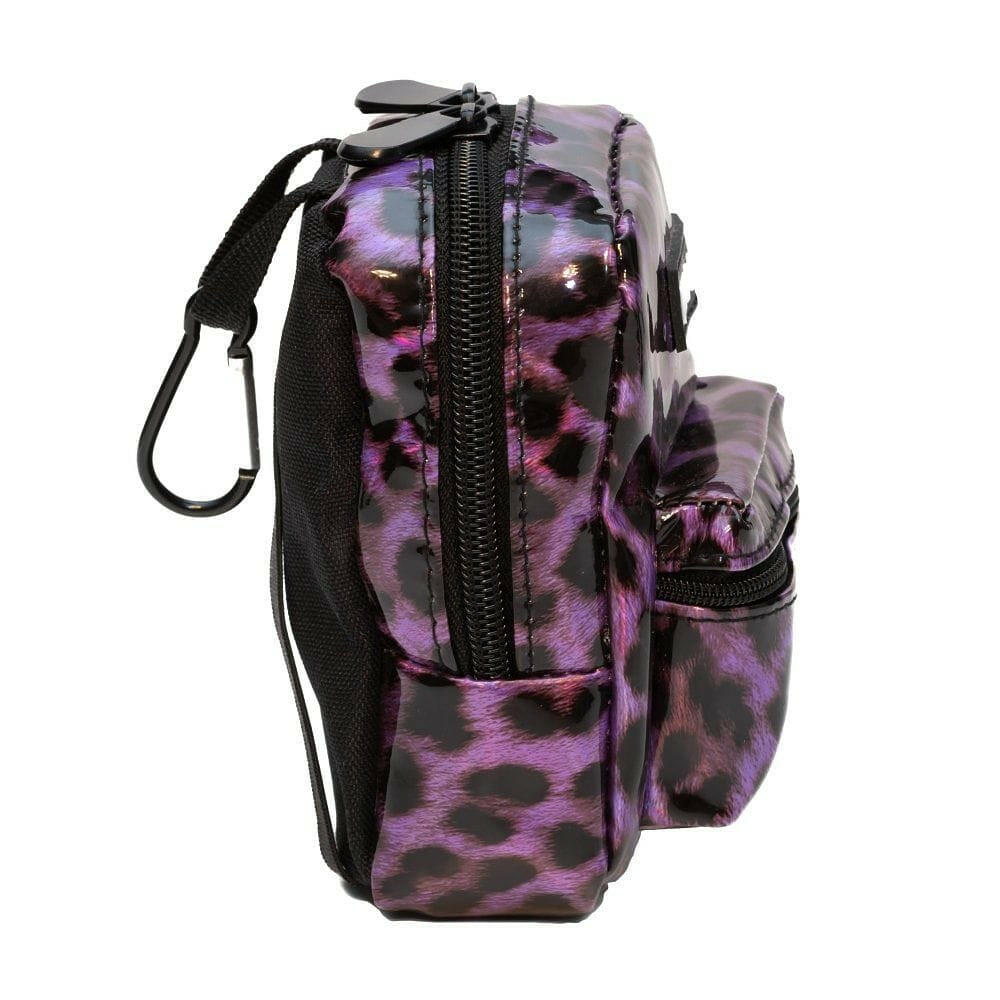 Leopard Print Mini Backpack, Hands Free Bag For Small Stuff Mini Packs Echo Three Quirky Turkey Gifts