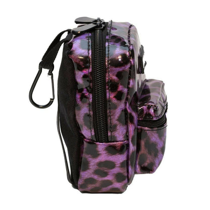 Leopard Print Mini Backpack, Hands Free Bag For Small Stuff Mini Packs Echo Three Quirky Turkey Gifts