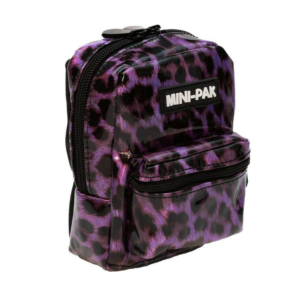 Leopard Print Mini Backpack, Hands Free Bag For Small Stuff Mini Packs Echo Three Quirky Turkey Gifts