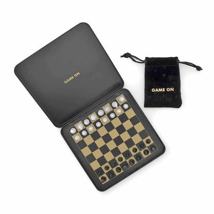 Magnetic Travel Chess Set in Tin with Velvet Pouch Toys and Games Iron and Glory Quirky Turkey Gifts