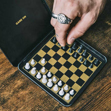 Magnetic Travel Chess Set in Tin with Velvet Pouch Toys and Games Iron and Glory Quirky Turkey Gifts