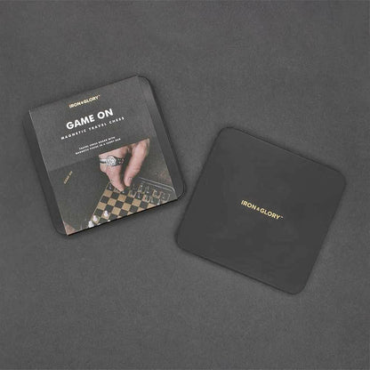 Magnetic Travel Chess Set in Tin with Velvet Pouch Toys and Games Iron and Glory Quirky Turkey Gifts