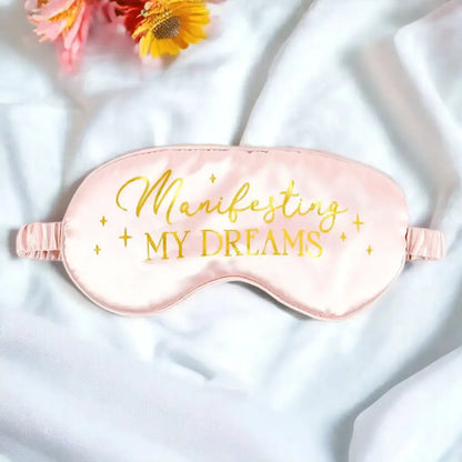Manifesting My Dreams Satin Sleep Eye Mask Sleep Aid Sleep Mask Mindful Frog Quirky Turkey Gifts