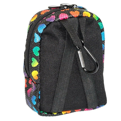 Mini Backpack Coloured Hearts, Hands Free Bag For Small Stuff Mini Packs Echo Three Quirky Turkey Gifts