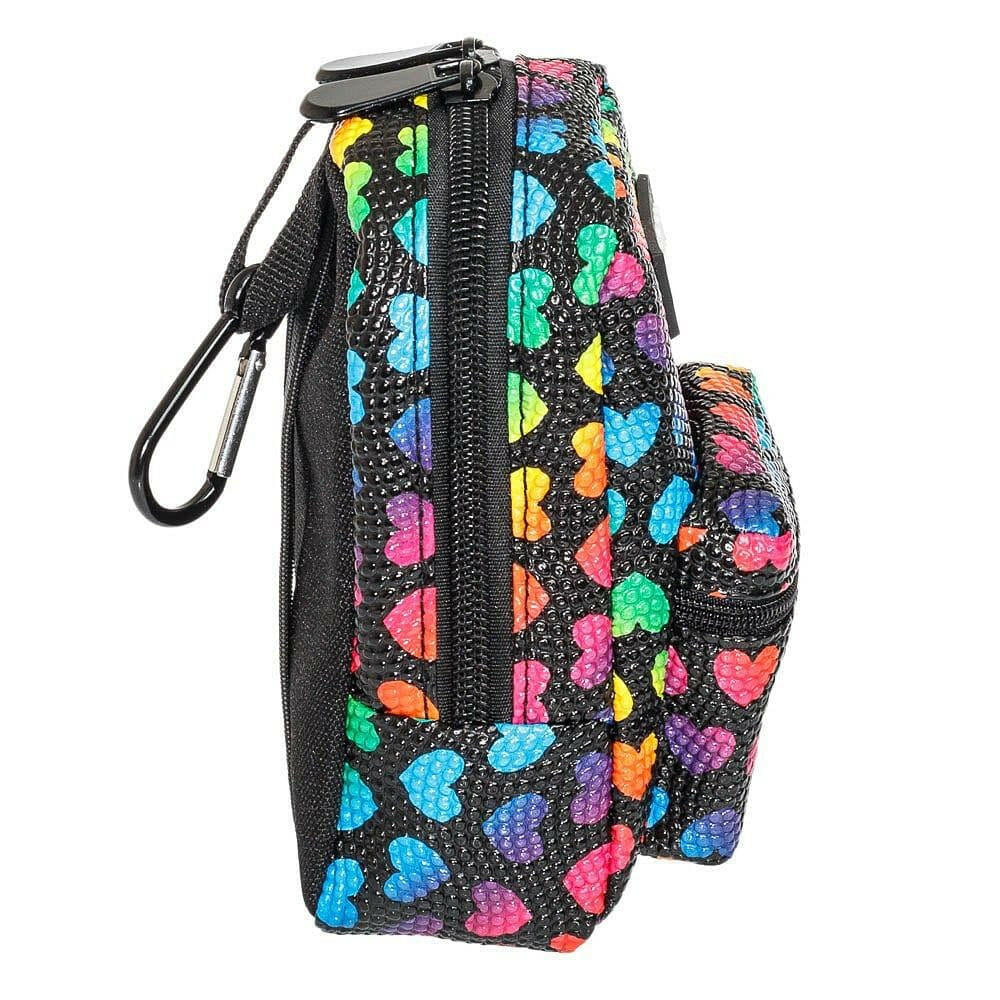 Mini Backpack Coloured Hearts, Hands Free Bag For Small Stuff Mini Packs Echo Three Quirky Turkey Gifts