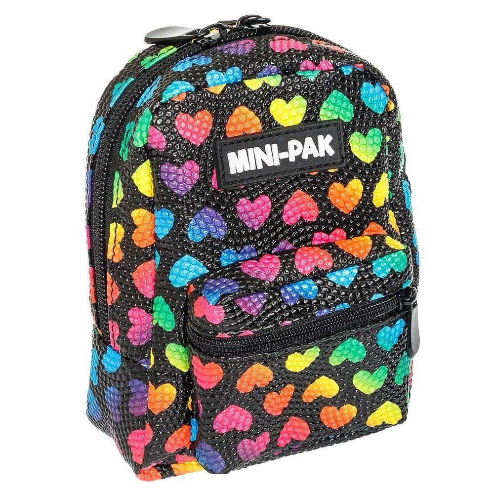 Mini Backpack Coloured Hearts, Hands Free Bag For Small Stuff Mini Packs Echo Three Quirky Turkey Gifts