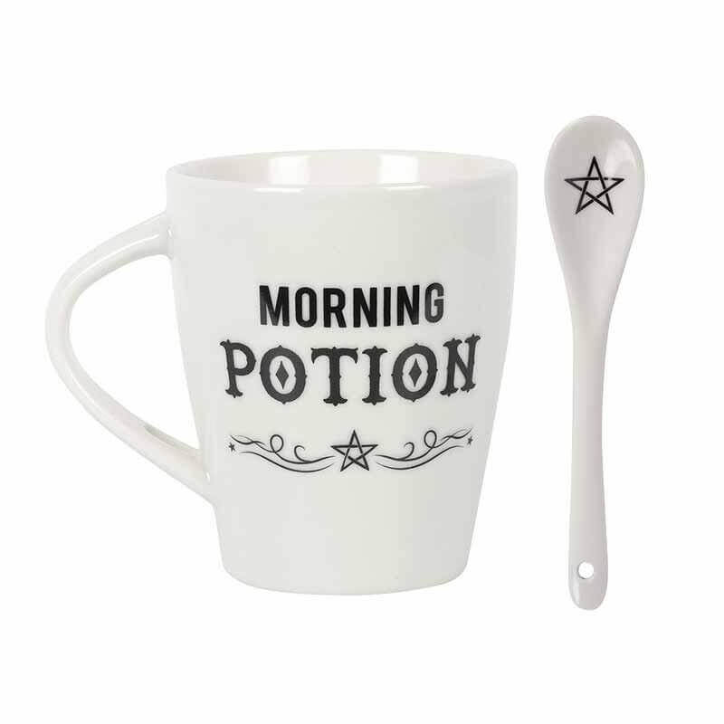 Witches Brew Morning Potion Hocus Pocus Mugs with Spoons Mugs & Cups Spirit of equinox Quirky Turkey Gifts
