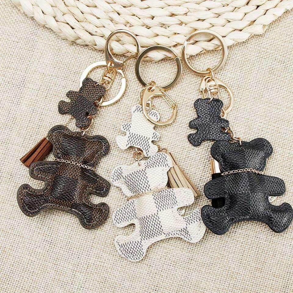 Patchwork Teddy Bear Bag Charm Keyring Keyrings Fashion Accessories Quirky Turkey Gifts