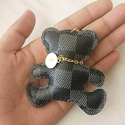 Patchwork Teddy Bear Bag Charm Keyring Keyrings Fashion Accessories Quirky Turkey Gifts