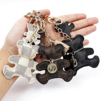 Patchwork Teddy Bear Bag Charm Keyring Keyrings Fashion Accessories Quirky Turkey Gifts