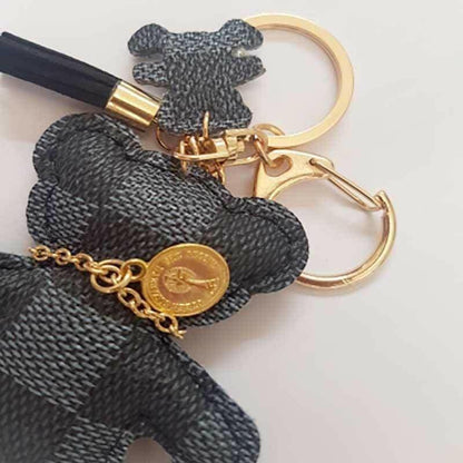 Patchwork Teddy Bear Bag Charm Keyring Keyrings Fashion Accessories Quirky Turkey Gifts